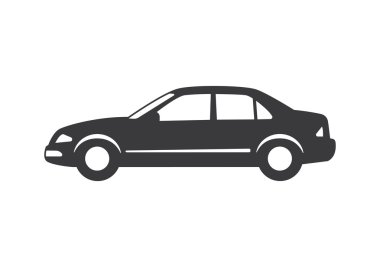 Tür arabalar siluet vektör çizim.