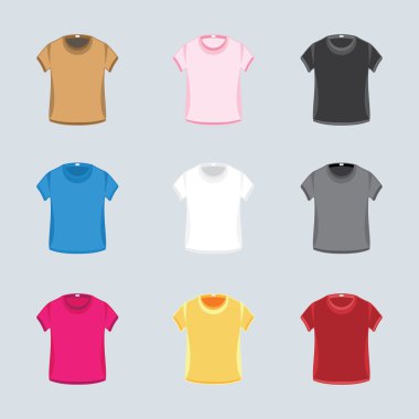 Vektör desen t-shirt görüntüler sprey için hazır. Tasarım şablonu. Çok renkli.