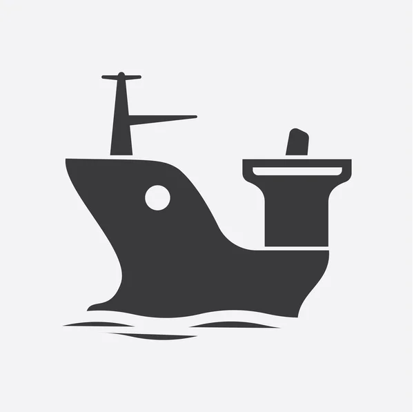 Ícone web simples: Transporte e entrega por mar — Vetor de Stock