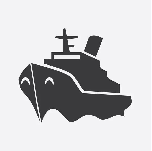 Einfaches Web-Symbol: Transport und Lieferung auf dem Seeweg — Stockvektor