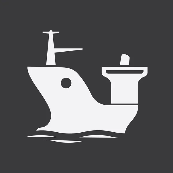 Icône web simple : Transport et livraison par mer — Image vectorielle