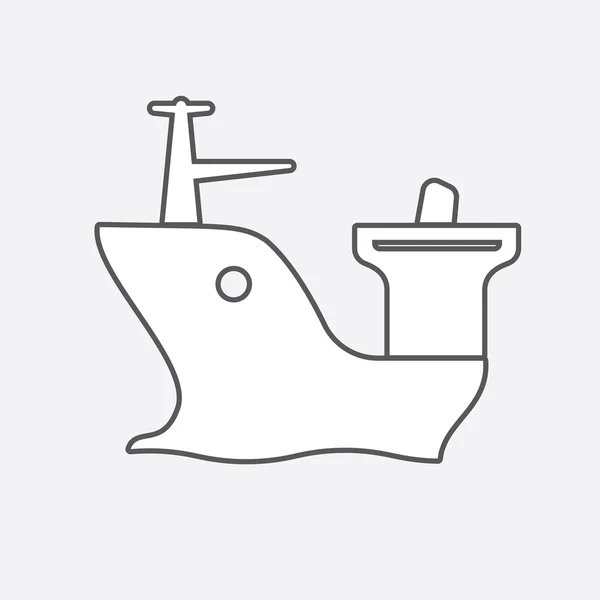 간단한 웹 아이콘: 운송 및 바다에 의하여 납품 — 스톡 벡터