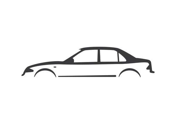 Vectorillustratie van soorten auto's silhouet. — Stockvector