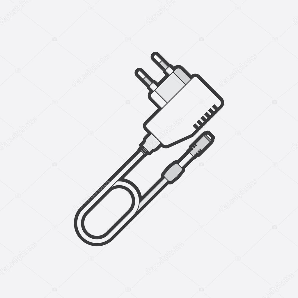 Detailed illustration of the connection ports and plugs. Stock Vector ...