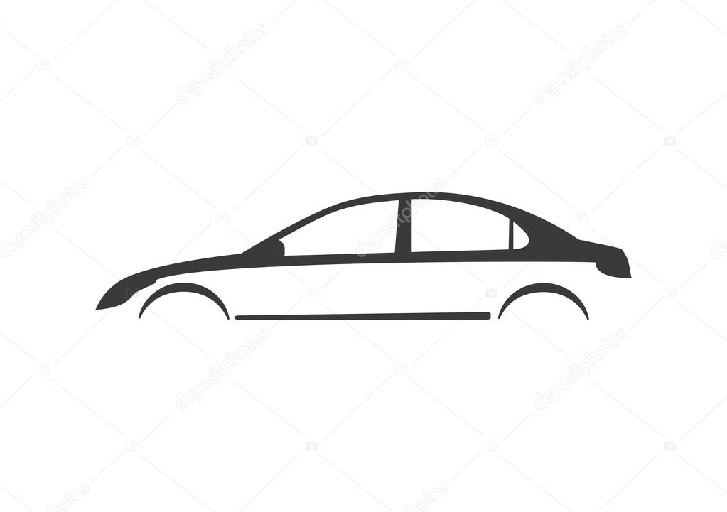 Vector illustration of types of cars silhouette.