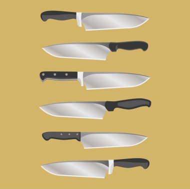 Vektör küçük resim: mutfak bıçakları türleri