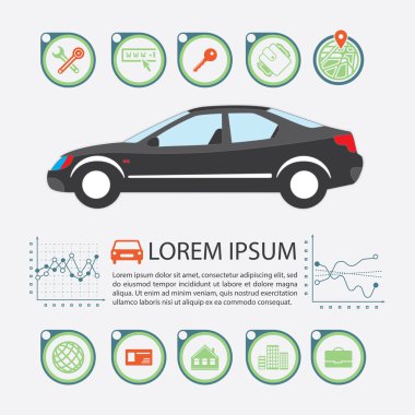 Bilgi grafik tasarım öğesi ve araç.