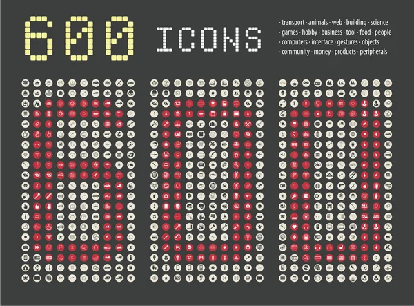 Basit sıralı Icons set web ve grafik için — Stok Vektör