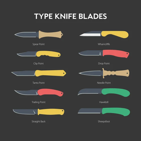 Hand folding knife — Stock Vector