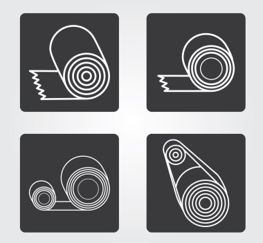 Basit web simge vektör: Ofis ekipmanları