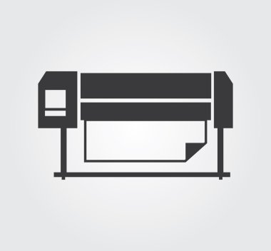 Basit web simge vektör: Ofis ekipmanları