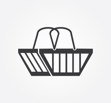 Simple web icon in vector: shopping basket