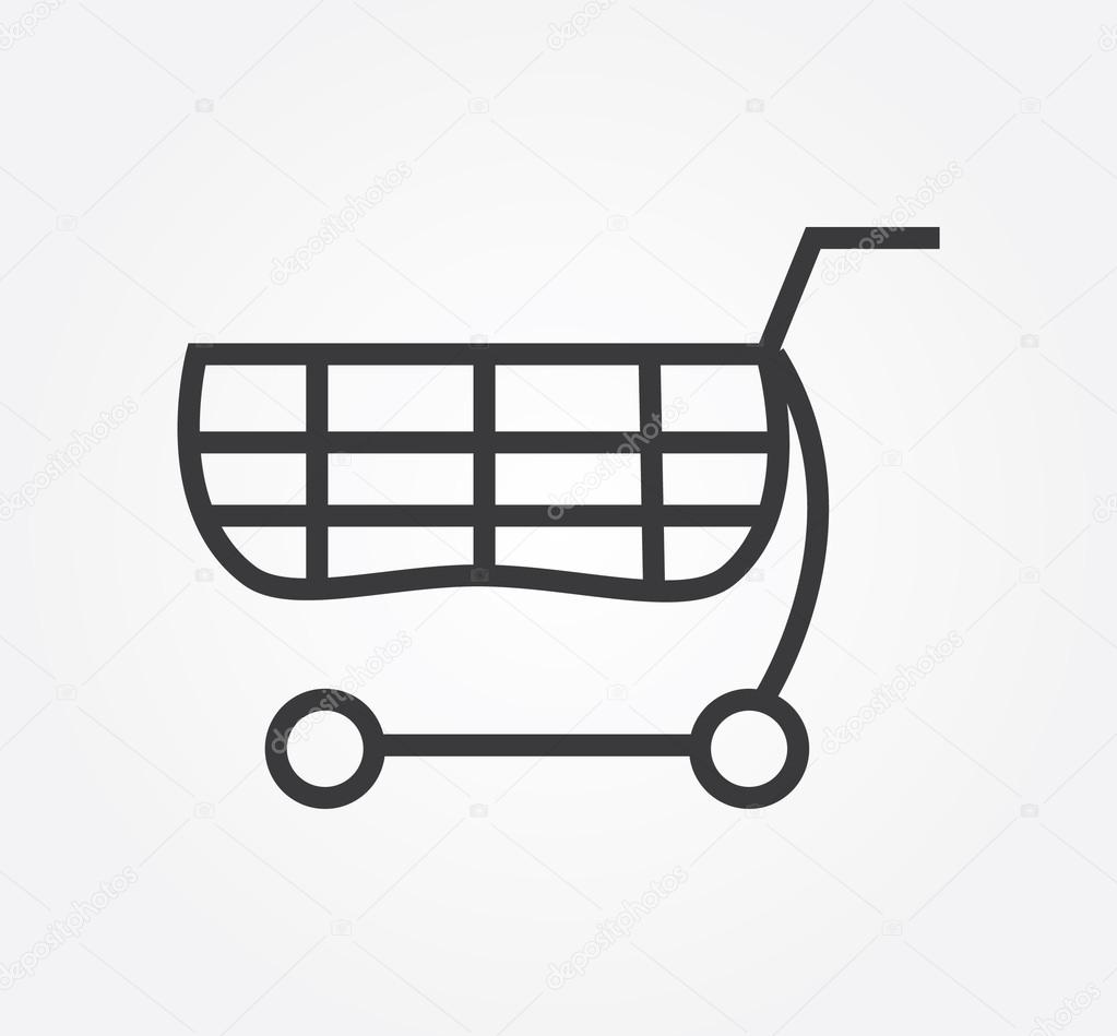 Simple web icon in vector: shopping basket