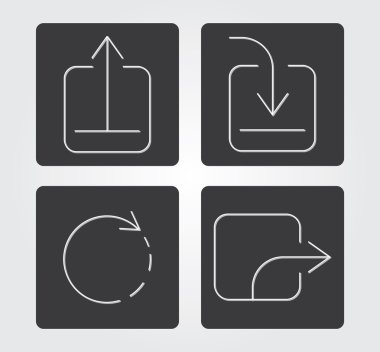 Simple web icon: thin style line