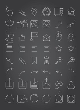 Simple web icon: thin style line
