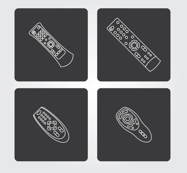 Simple icons: TV remote control — Stock Vector