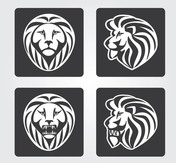 シンプルなアイコン: ライオン — ストックベクタ