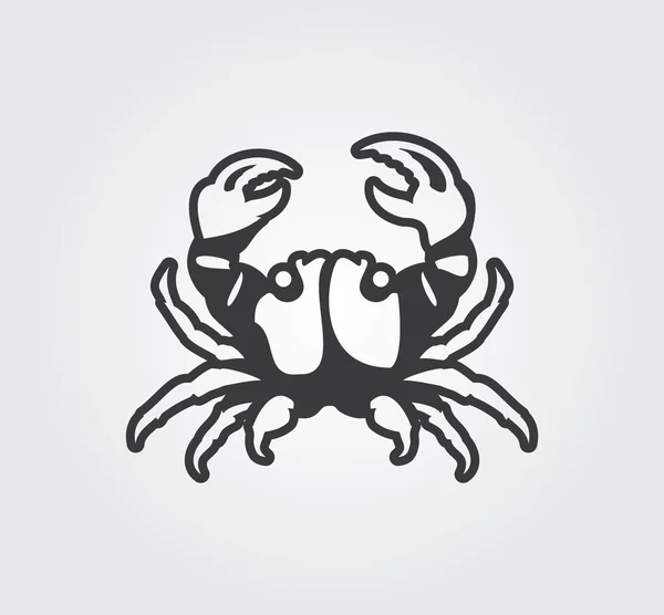 Einfache Symbole: Krabbe — Stockvektor