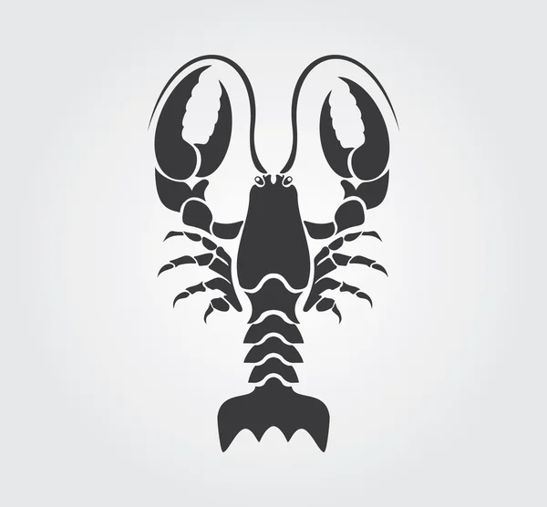 Ikon sederhana: lobster - Stok Vektor