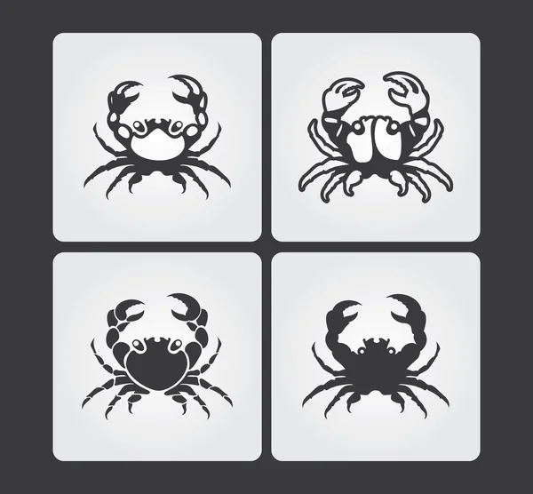 Iconos simples: cangrejo — Archivo Imágenes Vectoriales