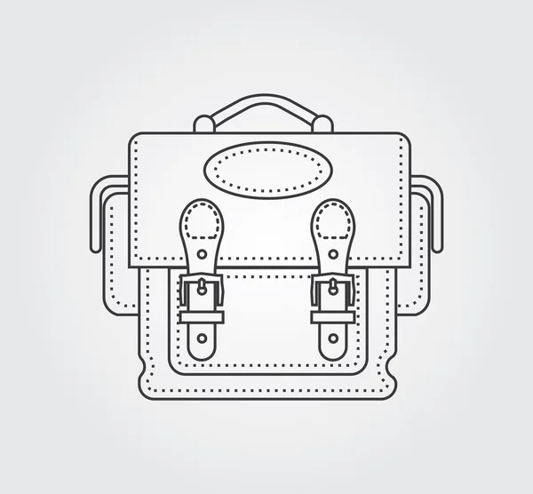 Iconos simples: bolsa de cuero — Vector de stock