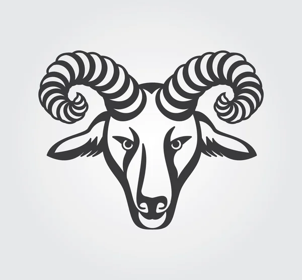 シンプルなアイコン: 牡羊座 — ストックベクタ
