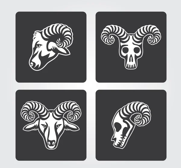 Simple Icon: Aries — Stock Vector