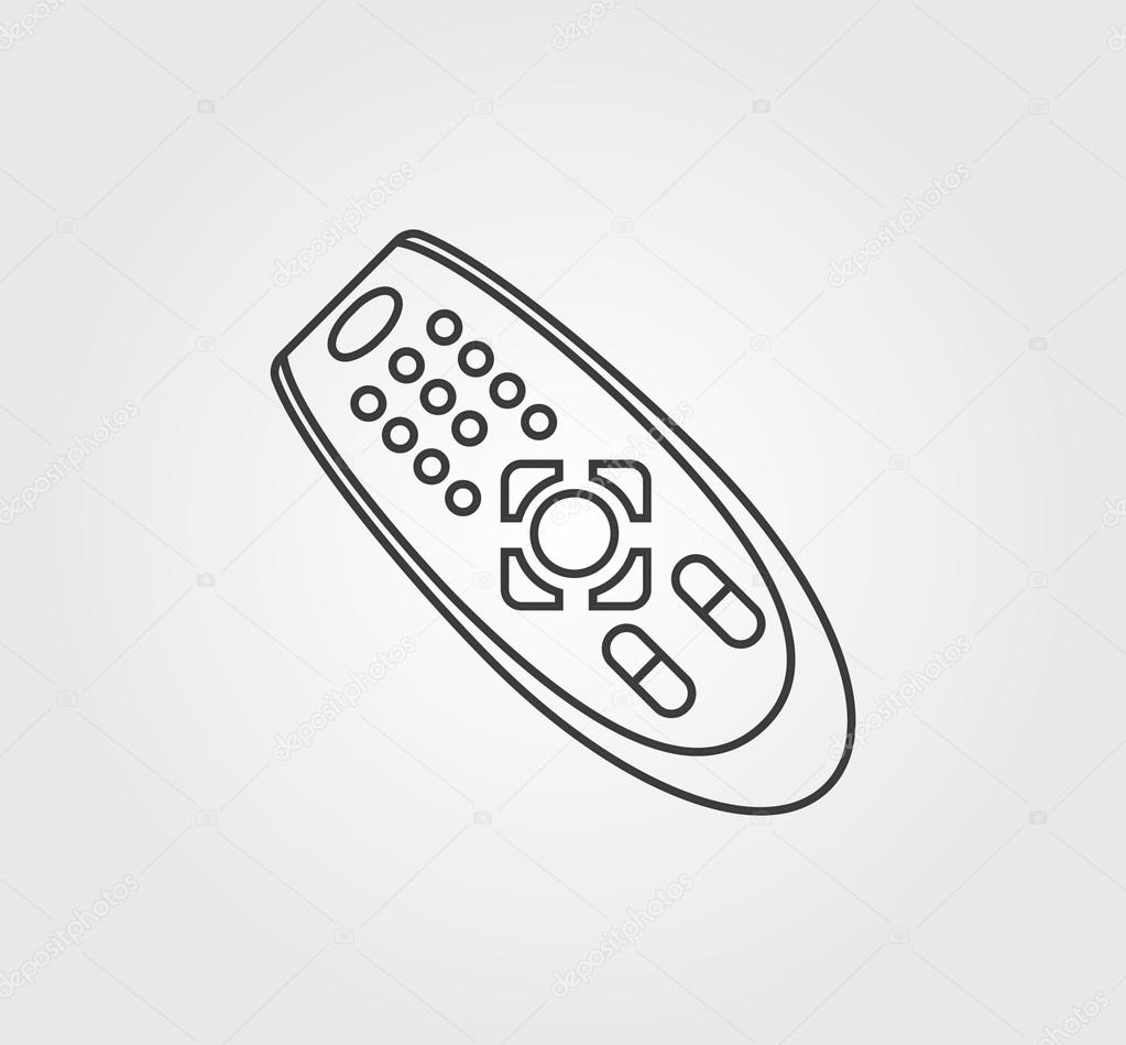 Simple icons: TV remote control