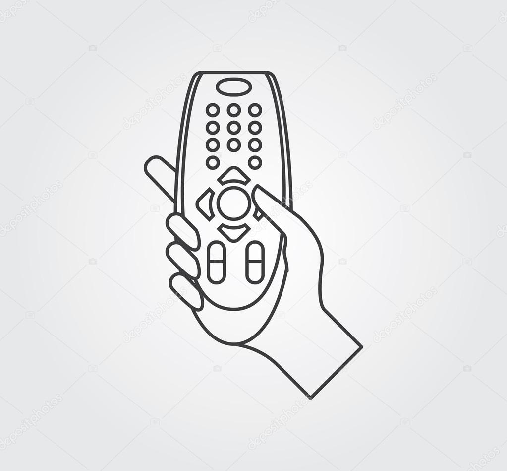 Simple icons: TV remote control