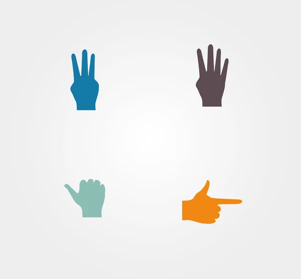 Simple Icon: hand — Stock Vector