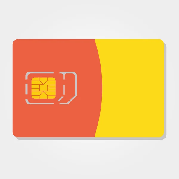 Eenvoudige pictogram: SIM-kaart — Stockvector