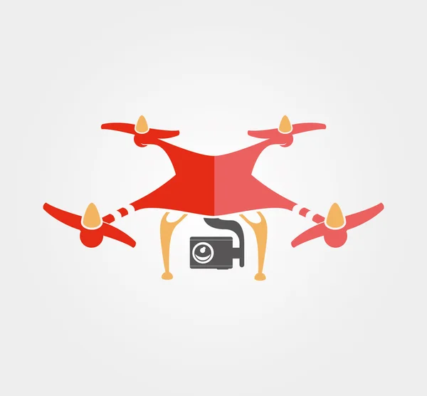 Ícone simples: quadrocopter — Vetor de Stock