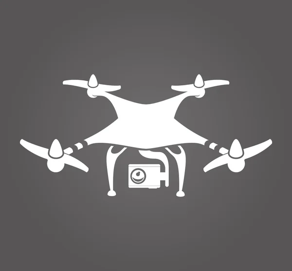Simple icon: quadrocopter — Stock Vector