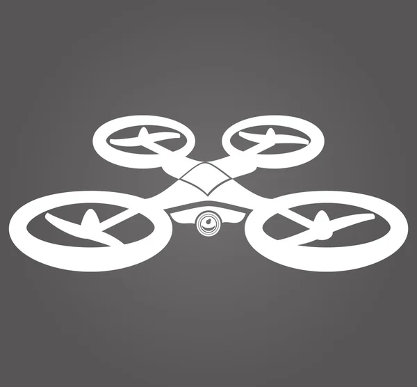 Ícone simples: quadrocopter — Vetor de Stock