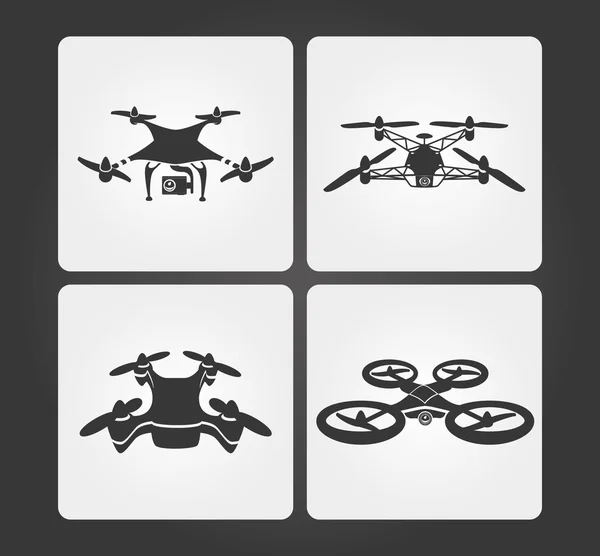 Ícone simples: quadrocopter — Vetor de Stock