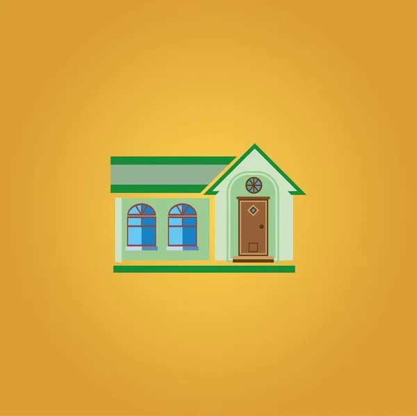 Iconos simples: casas de colores — Vector de stock