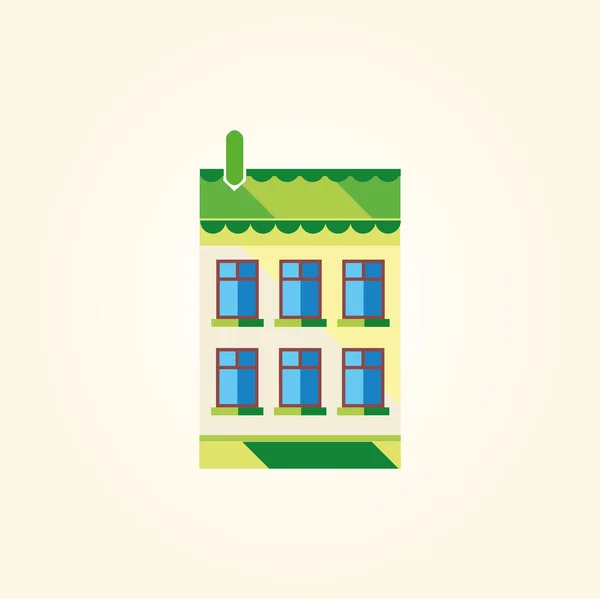 Prostych ikon: kolorowe domy — Wektor stockowy