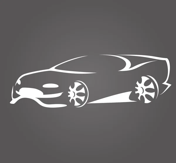 Simple icon: Car Silhouette Design — Stock Vector
