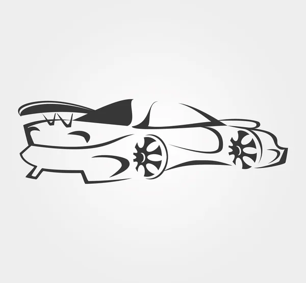 Icono simple: Diseño de silueta de coche — Vector de stock