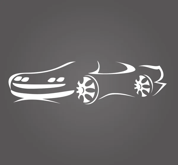 Einfaches Symbol: Silhouetten-Design des Autos — Stockvektor