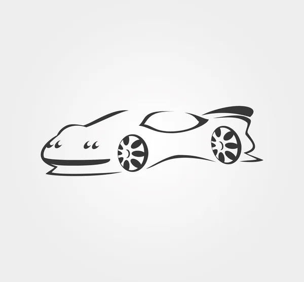Icône simple : Design de silhouette de voiture — Image vectorielle