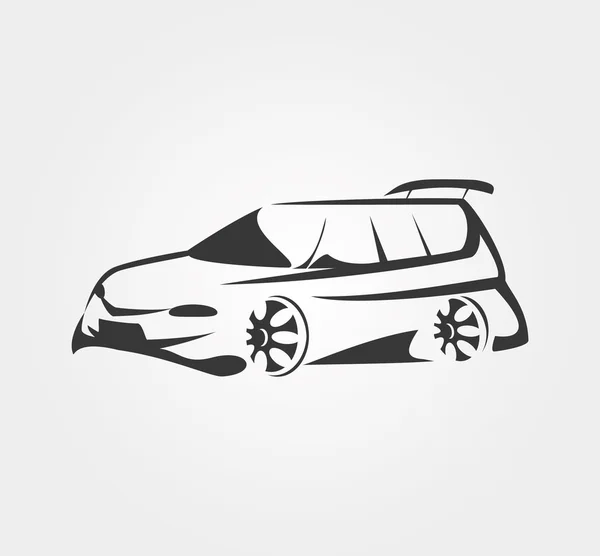 Ícone simples: Design de silhueta de carro — Vetor de Stock