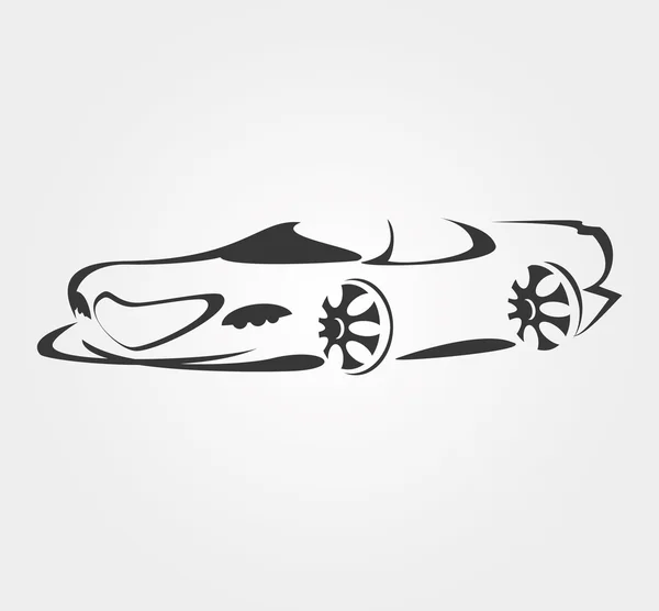 Icona semplice: Design della silhouette dell'auto — Vettoriale Stock
