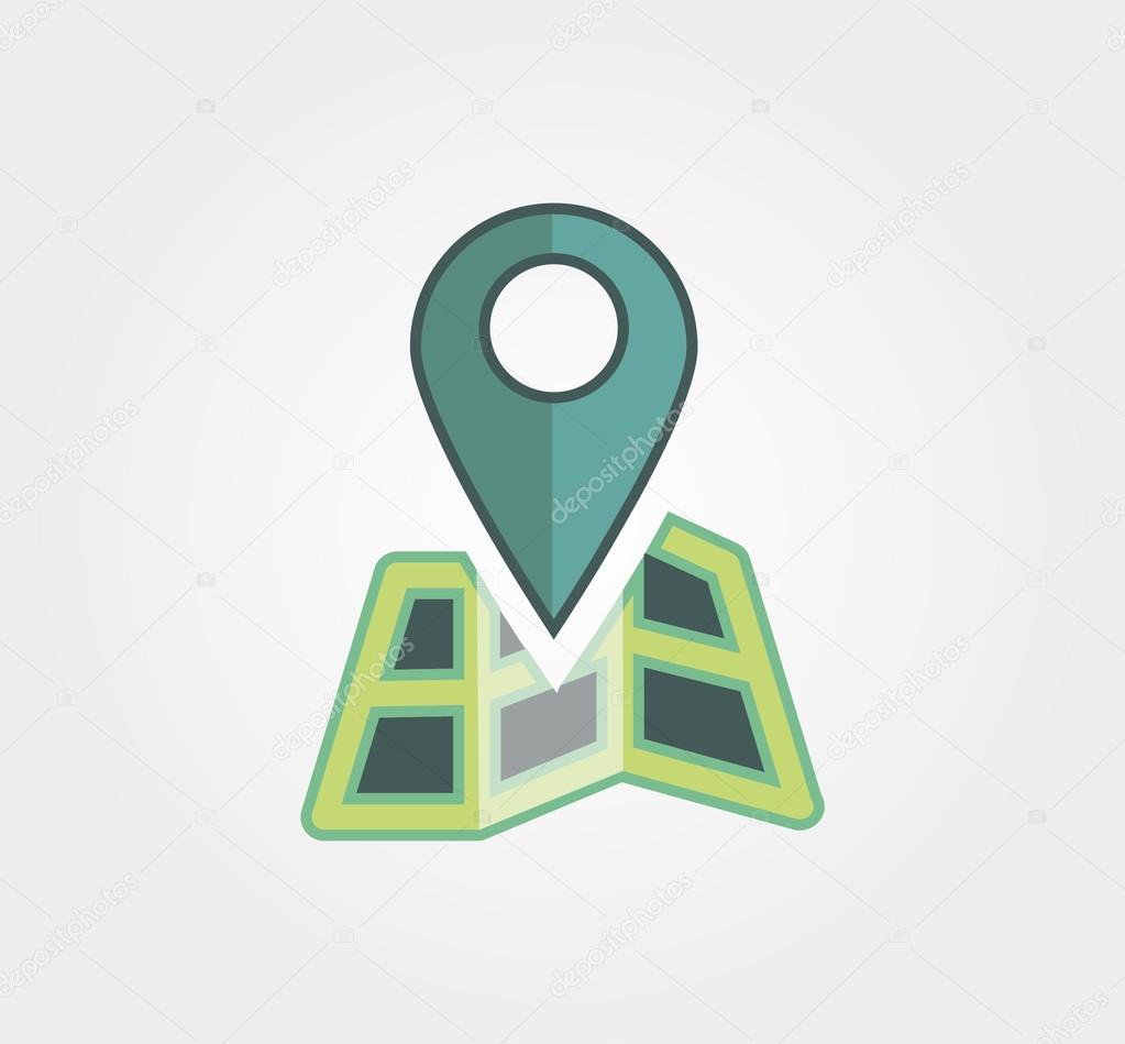 Simple Icon: map pointer