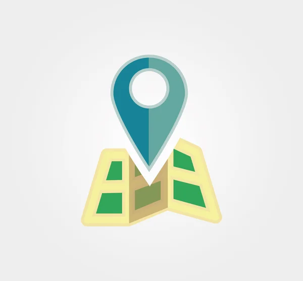 Icono simple: puntero de mapa — Vector de stock