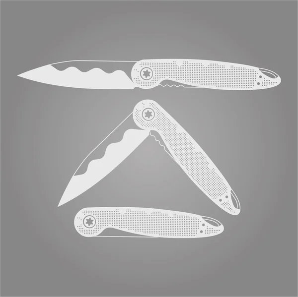 Clip art vettoriale: Parti del coltello — Vettoriale Stock