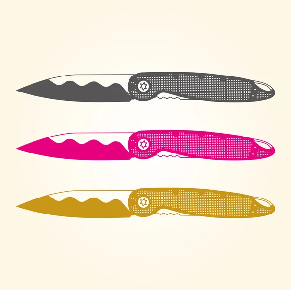Clip art vettoriale: Parti del coltello — Vettoriale Stock