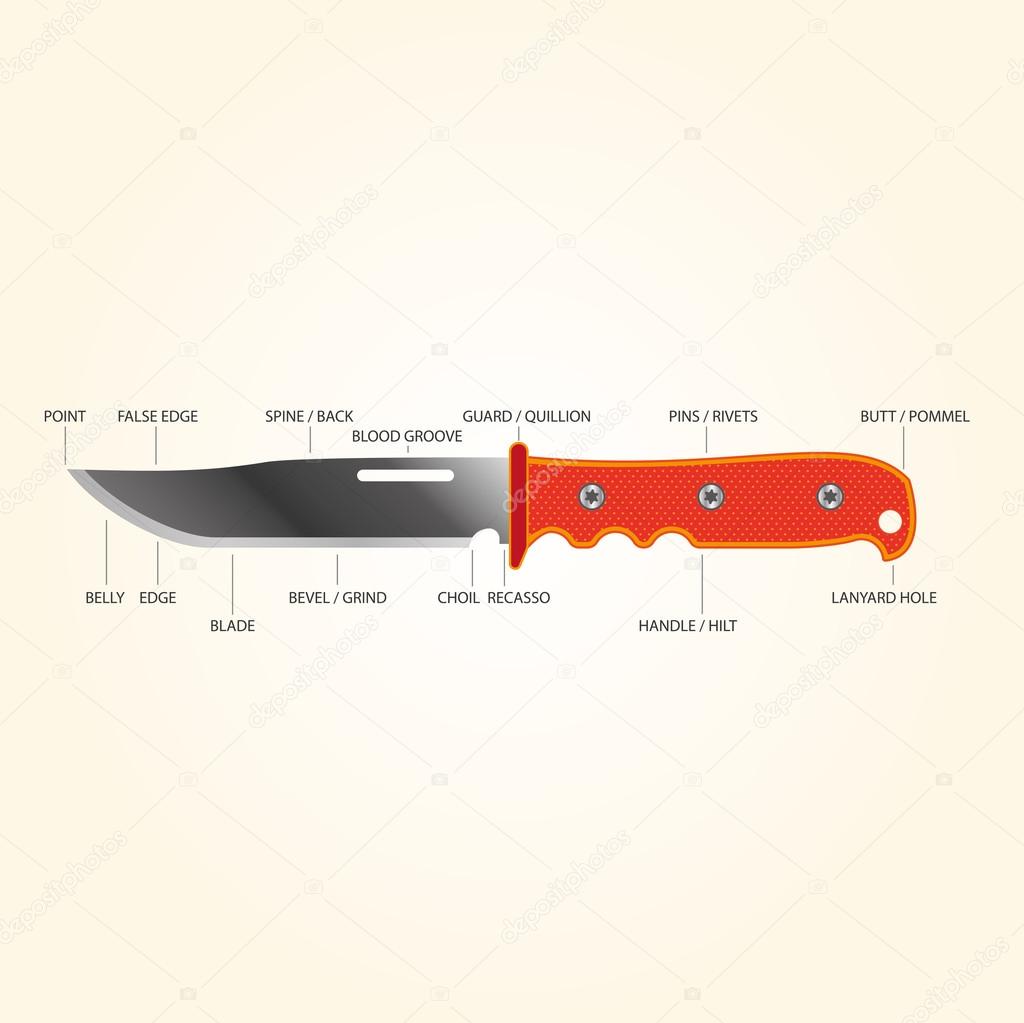Vector clip art: Knife Parts