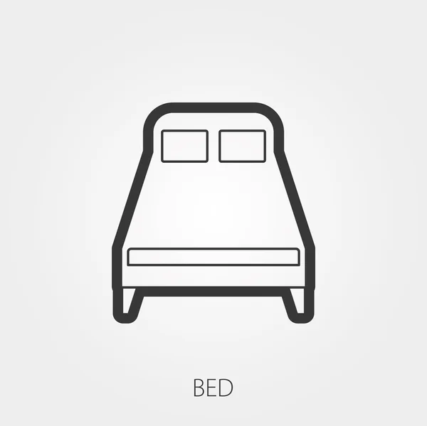 Iconos simples de la tela del hogar: Cama — Vector de stock