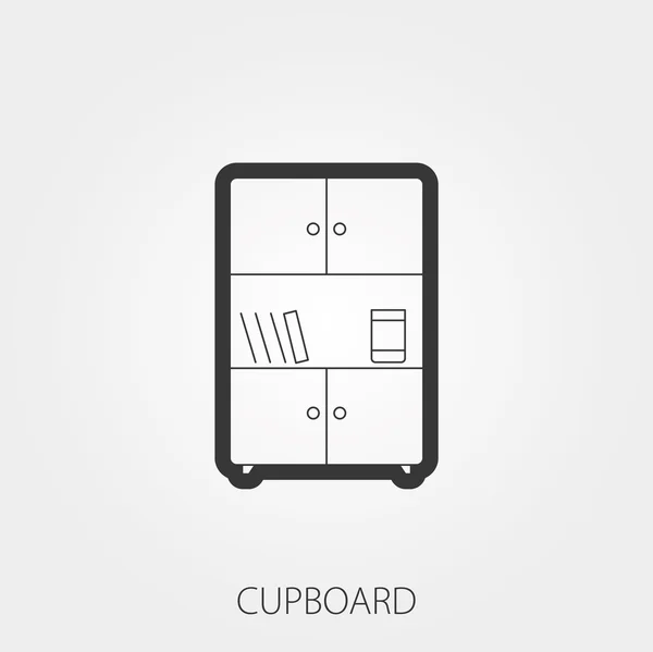 Iconos simples del Web del hogar: Muebles — Vector de stock